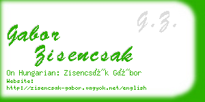 gabor zisencsak business card